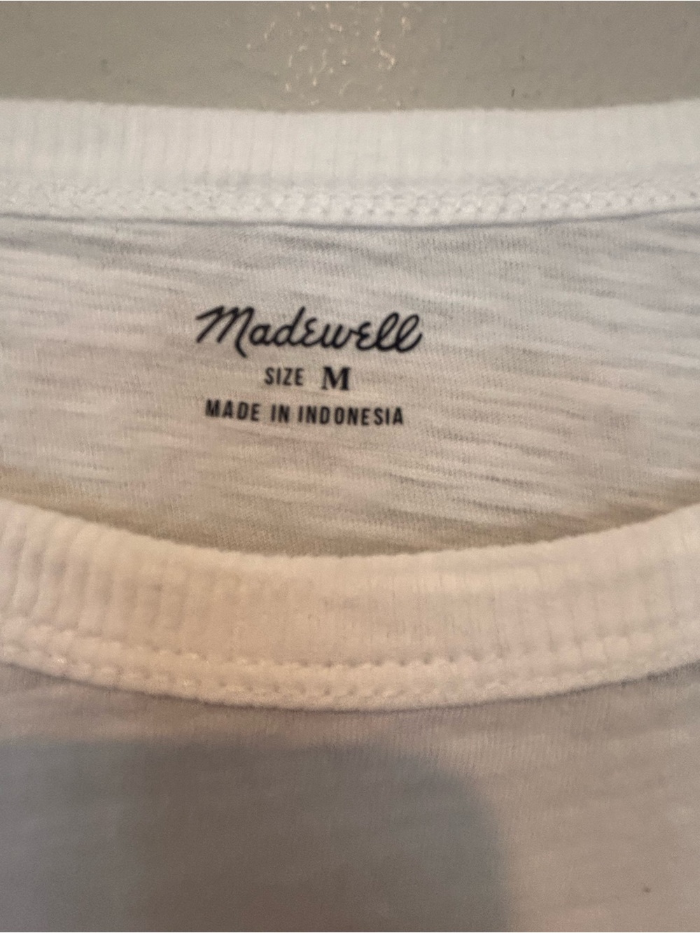 Madewell White Crewneck Short Sleeve Tee - Casual Essential - Picture 3 of 4